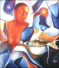 Vendedora de pescao Oil Canvas