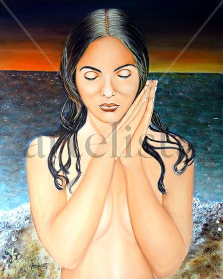 DULCES PENSAMIENTOS Acrylic Canvas Nude Paintings