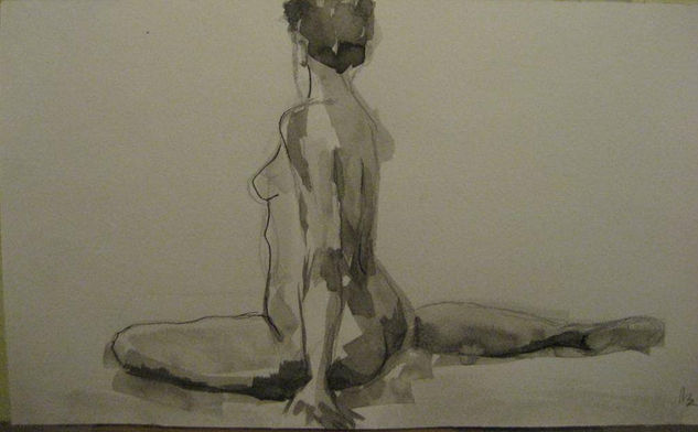 figura de mujer II Mixed media Paper Nude Paintings