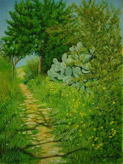 Camino del Castillo Oil Canvas Landscaping