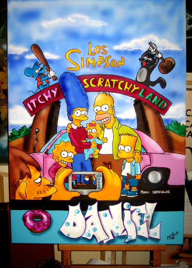 Daniel y los Simpson Acrylic Canvas Others