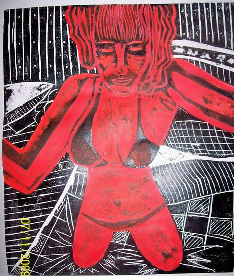 XILO ROJA Woodcut