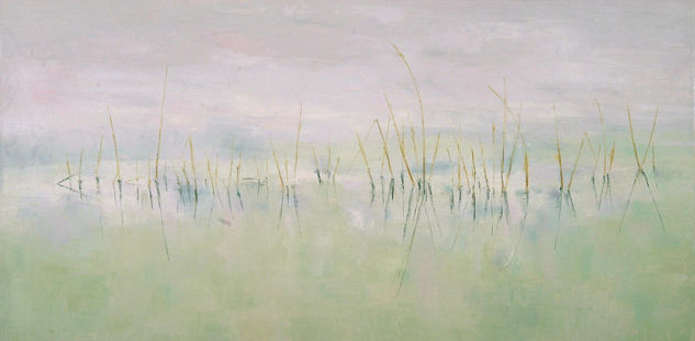 Ref. 656. Carrizos. óleo/lienzo. 100 x 50 cm. 