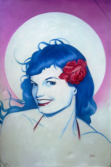 bettie page Oil Canvas Others