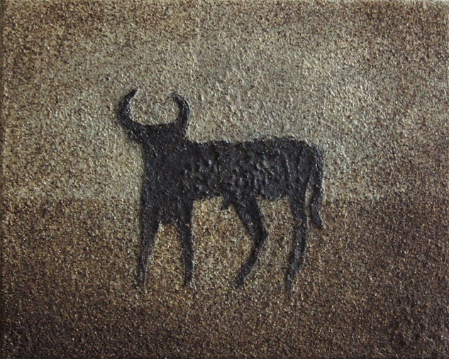 El Toro I Mixed media Canvas Animals