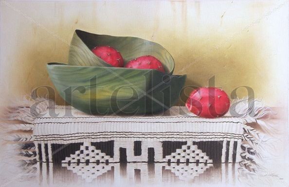 frutos de tuna Oil Canvas Still Life Paintings