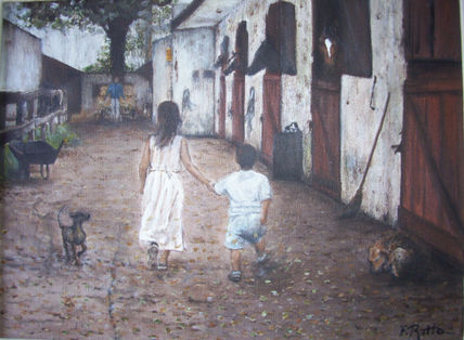 The kids walking...