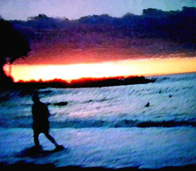 Puesta de sol en la playa