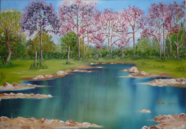 mirada ausente Oil Canvas Landscaping