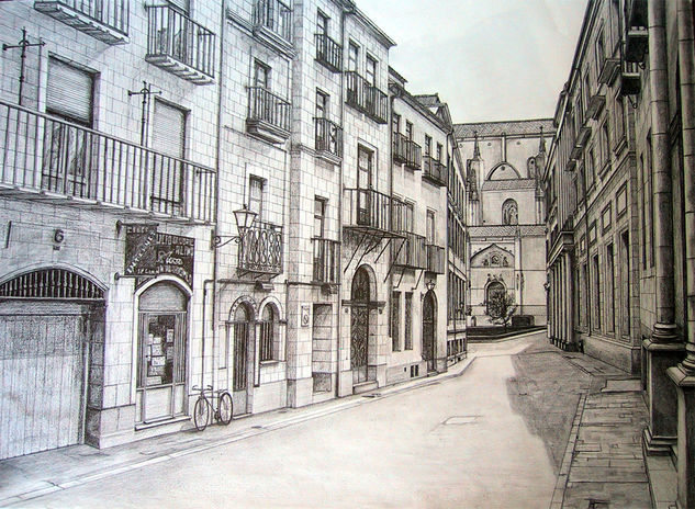 Calle de Salamanca Graphite Paper Landscaping