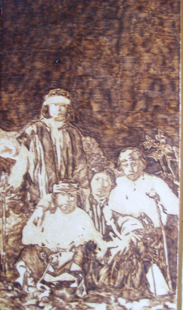 Pirograbado, Familia mapuche