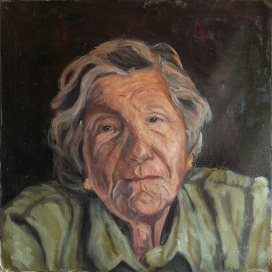 Abuela Oil Canvas Portrait