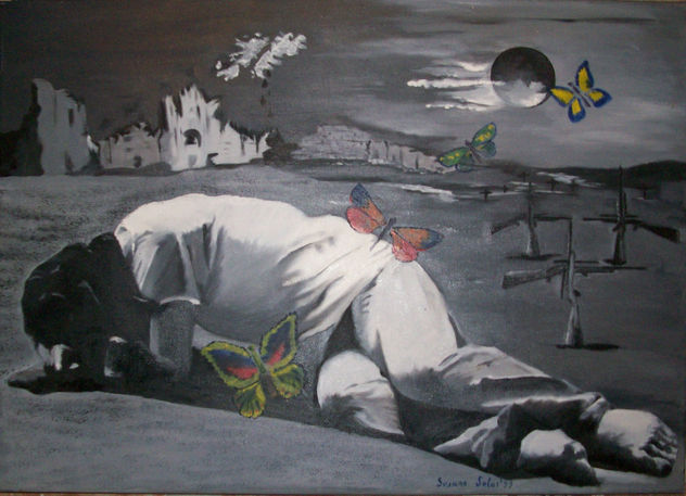 "Mariposas de colores en un mundo gris"