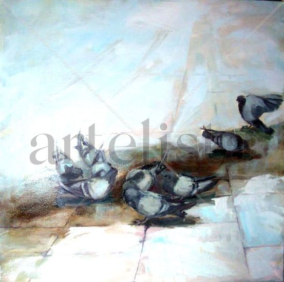 palomas Oil Canvas Animals