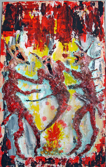 pecados existenciales Acrylic Canvas Figure Painting