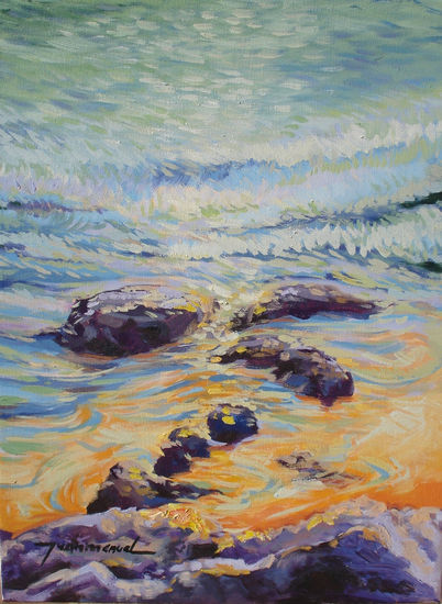 Rocas Oil Canvas Marine Painting