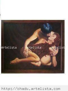 En un beso Oil Canvas Nude Paintings