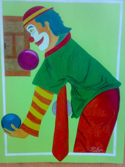 EL PAYASO MALABARISTA Lápiz (a color) Cartulina Otros