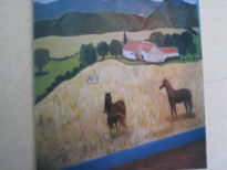 Mural caballos en...