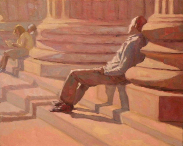 Descansando en la Madeleine Oil Canvas Figure Painting