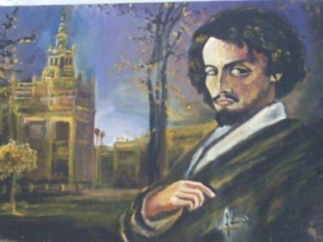 Becquer y Sevilla Oil Canvas