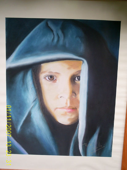 Rostro Pastel Paper Portrait