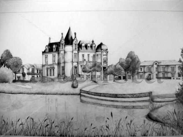 castillo de francia 1, pintora que tiene un ojo azul y otro verde Pencil