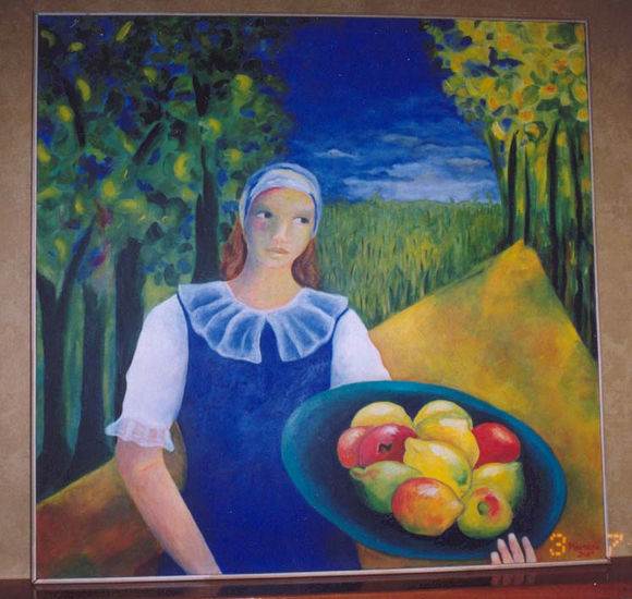 La Mujer de la Fruta Acrylic Canvas