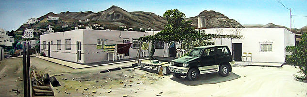 Verano en Las Negras Oil Panel Landscaping