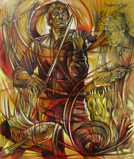 musico segunda parte, violinista en el infierno Mixed Media