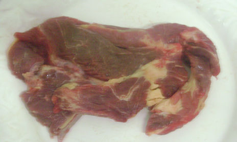 Diferentes cortes y partes de la carne vacuna.