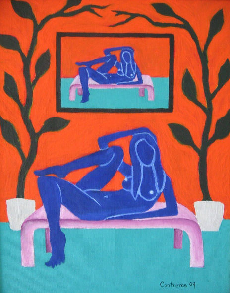 Desnudo con retrato