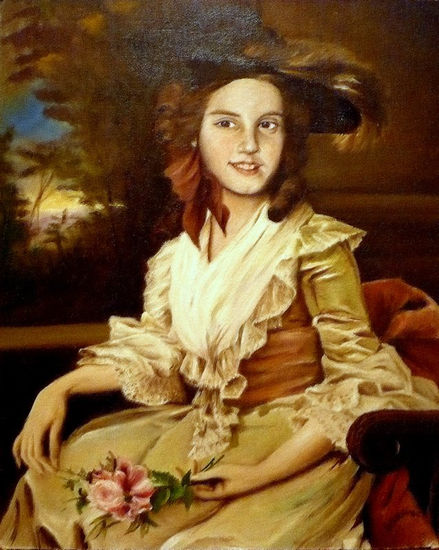 MI SOBRINA Oil Canvas Portrait