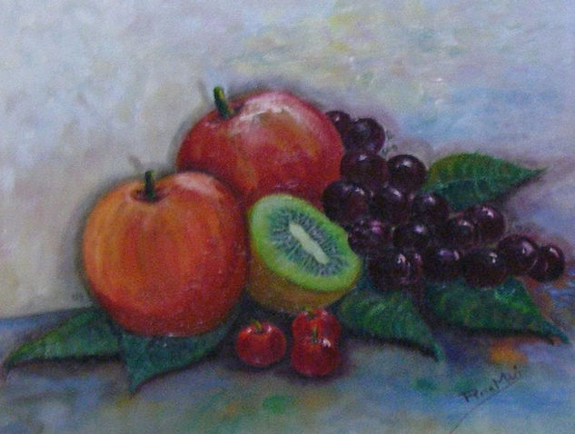 MANZANAS. ROSAMARI Oil Canvas Still Life Paintings