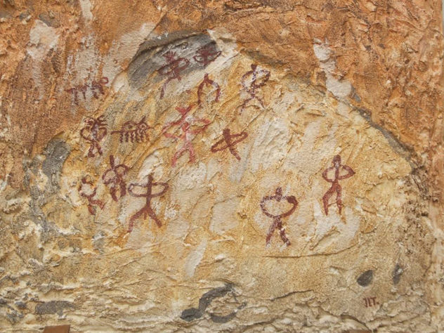 PANEL ESQUEMATICO LEVANTINO ANTROPOMORFOS-CUEVA LOS LETREROS (VELEZ BLANCO) ALMERIA