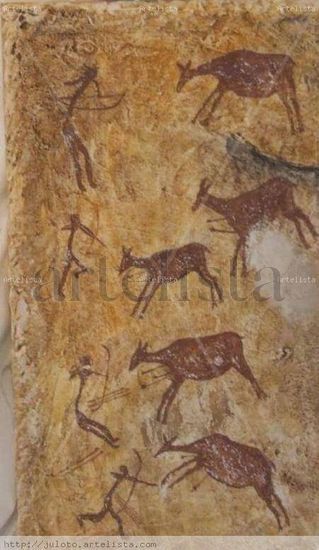 CACERIA DE CERVIDOS-CUEVA DE LOS CABALLOS (VALENCIA) Otros Tabla Animales