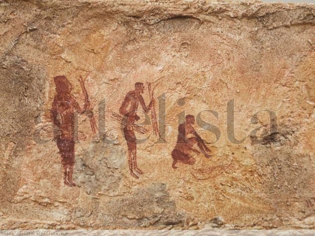 PARTIDA DE CAZA-TASSILI (LOS GIGANTES) ARGELIA Others Panel Figure Painting