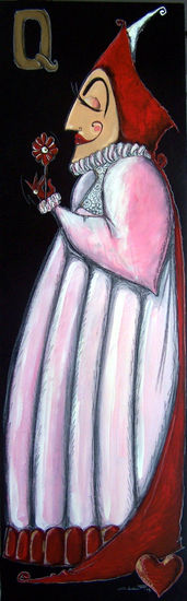 REYNA DE MARGARITAS Acrylic Panel Figure Painting