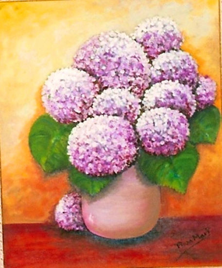 LUZ. ROSAMARI Oil Canvas Floral Painting