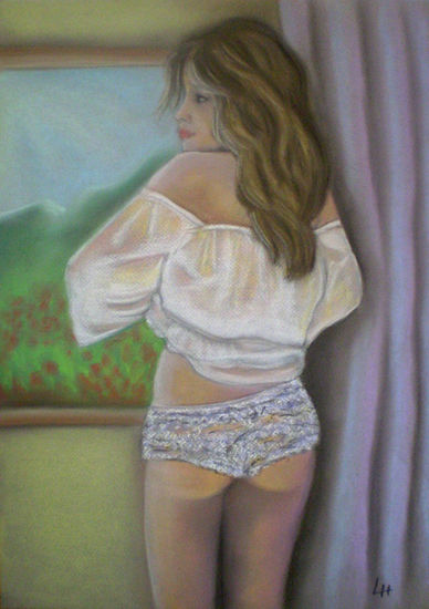 Despertar Pastel Paper Figure Painting