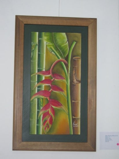 serie Guadua y Heliconia No 1 Oil Canvas Floral Painting