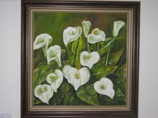 Kalas cuna y lirio Oil Canvas Floral Painting