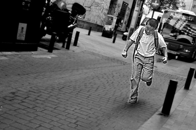 Corriendo Fotoperiodismo y documental Blanco y Negro (Digital)