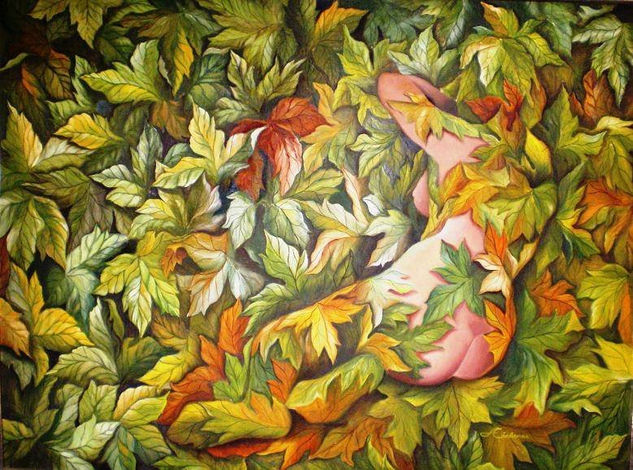 La Siesta de Eva Oil Canvas Figure Painting