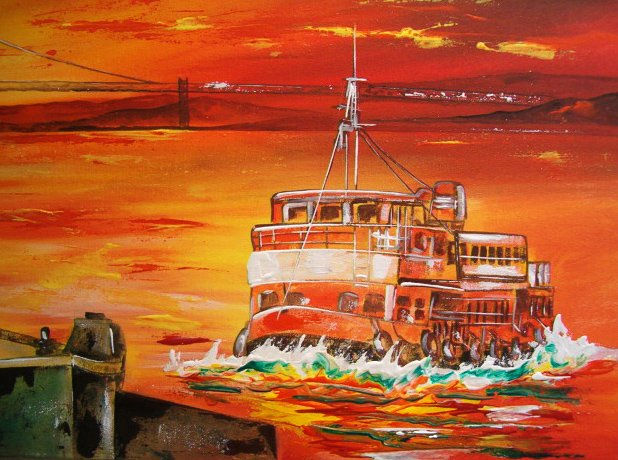 Tejo - Lisboa Oil Canvas Landscaping