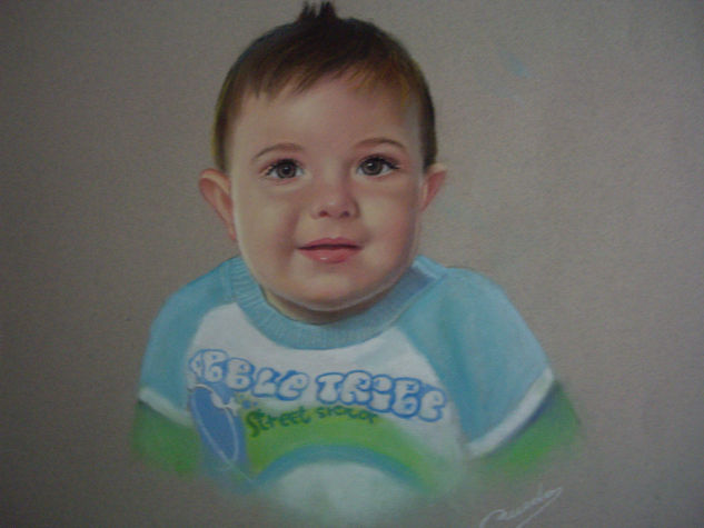 retrato Pastel Cartulina Retrato