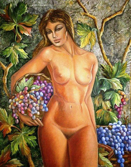 La Vendimia Oil Canvas Figure Painting