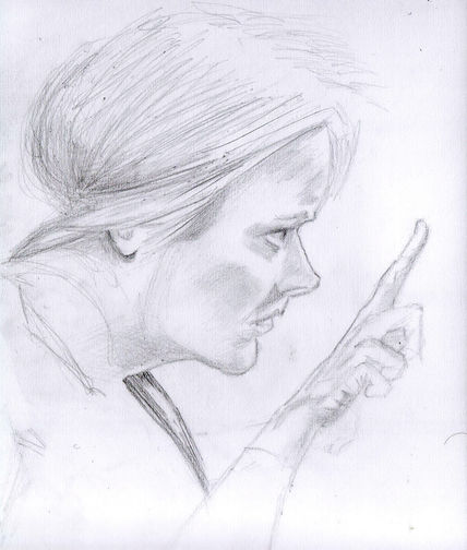 Retrato mujer lapiz