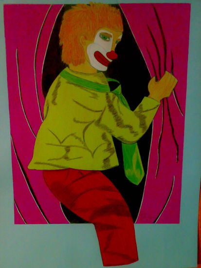 EL PAYASO TRISTON Pencil (coloured) Card Others