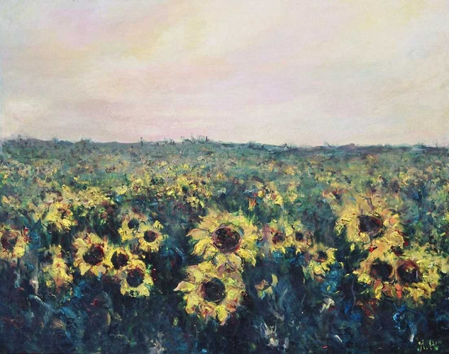 GIRASOLES Oil Canvas Landscaping